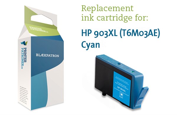 Cyan Blækpatron - Hp Nr.903Xl - 850 Sider Genfyldt Hp Miljø-Blækpatron